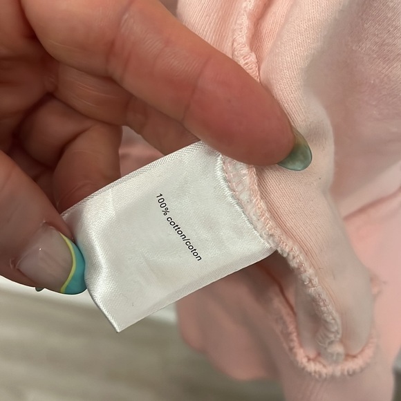 Pam + Gela Terry Zip Hoodie & Pants Two Piece Set Flared Zoe Pink Size Small - Picture 11 of 12